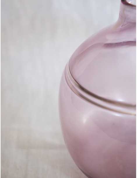 Jarrón de cristal Oval Pink